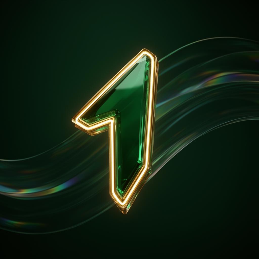 Nextel Connect — luminous emerald and gold brand mark
